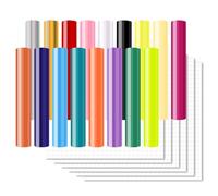 17 unidades de vinilo Smart Permanent para Cricut Explore 3/Maker 3, Smart Adhesive Vinilo Permanente con 6 láminas de transferencia, vinilo autoadhesivo para plóter, vinilo extraíble para DIY tazas,