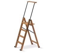 170/4 TUSCANIA Escalera 4 Peldaños En Madera De Haya Maciza Cereza