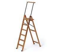 170/6 TUSCANIA Escalera 6 Peldaños En Madera De Haya Maciza Cereza