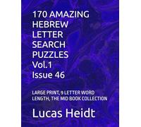 170 AMAZING HEBREW LETTER SEARCH PUZZLES, Vol.1 / Issue 46: LARGE PRINT, 9 LETTER WORD LENGTH, THE MID BOOK COLLECTION