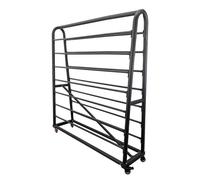 170 cm de Altura Tejido Carro Expositor, Muy Resistente Película de Cambio de Color para Coches Carrito con Varilla Ajustable para Colgar, Estudio / Centro Comercial / Fábrica / Exposición Organizador
