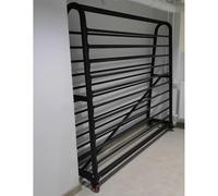 170 cm de Altura Tejido Carro Expositor, Muy Resistente Película de Cambio de Color para Coches Carrito con Varilla Ajustable para Colgar, Estudio / Centro Comercial / Fábrica / Exposición Organizador