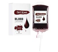 170 ml de sangre artificial, pintura facial Halloween, resistente al agua, efecto de maquillaje de terror, color rojo y azul, para fiestas de disfraces, carnaval, hombres y mujeres, fácil de lavar