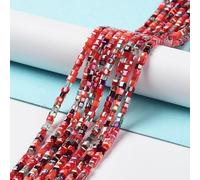 170 piezas/cadena de cuentas de vidrio cúbicas de 2,5 mm en color degradado, cuentas de cristal con baño de electrochapado para joyería, cuentas espaciadoras sueltas para collar, pendientes, pulseras
