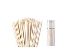 170 pinchos de bambú SURVART de 10 pulgadas, palos de madera de 4 mm para barbacoa, brochetas, parrilla, manualidades, malvavisco, S'mores, aperitivos, fuente de chocolate y perros de maíz