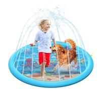 170cm Splash Pad, Tapete de Juegos de Agua para Niños y Mascotas, Antideslizante Almohadilla de Aspersor, Juguete Acuático de Verano para Jardín Aire Libre