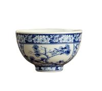 170ml Jingdezhen Azul Antiguo Y Blanco Gaiwan Estético Doce Dioses De Flores Té Sopera Hacer Cubierta Tazón Cafés Artesanía La Elegancia Es Atemporal(D 8.3x5cm 120ml)