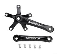 170mm Aleación de aluminio Manivela Set para bicicletas de montaña izquierda y derecha 130 para BCD Bielas para una conducción óptima (negro)