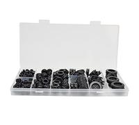 170Pcs Rubber Grommet Kit | Flexible Heatproof & Oil - Tolerant Wire Management | Automotive/Plumbing/PC Hardware Grommets | 7 Sizes (5-25mm), Black