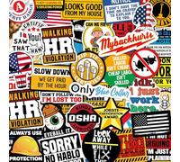 173 calcomanías divertidas para casco duro para adultos, vinilo impermeable para soldar, caja de herramientas, electricista, mecánico, coches, accesorios de cuello azul para mecánicos de parachoques,