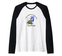 173a Brigada Aerotransportada Vietnam UH-1 Gunship Veterans Day Camiseta Manga Raglan
