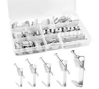 175 Piezas Ganchos De Fotos, 10/20/30/50/100LB Ganchos De Fotos, Plata Ganchos De Suspensión, Perchas Para Cuadros Para Cuadros Pesados, Marcos De Fotos, Espejos, Ropa, 5 Tamaños