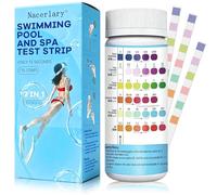 175 Tiras Prueba Agua 7 en 1 para Piscina, Spa y Jacuzzi, Test Rápido de pH, Cloro, Bromo, Alcalinidad y Dureza, Análisis Preciso del Agua con 175 Tiras Reactivas Incluidas
