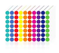 1750 Piezas Gomets Colores Surtidos Pegatinas Redondas, 20mm Gomets Colores Surtidos 10 Colores Pegatinas Redondas Adhesivos, Codificación Redondas Etiquetas para Hogar, Aula, Almacén, Oficina