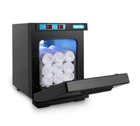 176°F 5L Calentador de toallas caliente Cuero, esterilizador Uv calentador de toallas, armario de toallas calientes, para salón de peluquería, cuarto de baño, belleza oficina en casa gimnasio (A-Negro