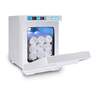176°F 5L Calentador de toallas caliente Cuero, esterilizador UV calentador de toallas, armario de toallas calientes, para salón de peluquería baño belleza oficina en casa gimnasio (A-Blanco)