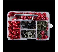 177 Uds Kit De Tornillos Carenado CNC Tuerca Para CBR600RR CBR900RR CBR929RR CBR1000RR CBR 600RR 900RR 929RR 1000RR 600 Aleación CNC(rojo)