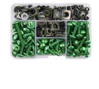 177 Uds Tornillos De Motocicleta Tuercas De Perno De Carenado Tornillos De Cuerpo Tornillos De Tuercas Para MT03 MT09 FZ1 FZ6 Clip montaje(Green)