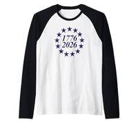 1776 13 Estrellas 1776 2026 Camiseta Manga Raglan