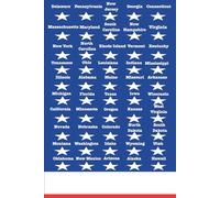 1776--2026 50 States Patriotic Notebook United States of America Notebook 6" x 9" 101 pages: American 250th anniversary notebook