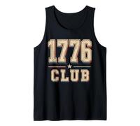 1776 Club Vintage Retro Patriótico Historia Americana Camiseta sin Mangas