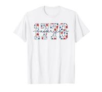 1776 Conmemoración Nacional Floral del Espíritu Camiseta