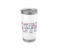 1776 Conmemoración Nacional Floral del Espíritu Vaso térmico de acero inoxidable de doble pared