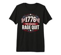 1776 The Original Rage Quit Funny Gamer 4 de Julio Camiseta Premium