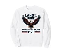 1776 USA Águila Tierra del Hogar Libre de los Valientes Patriótico Sudadera