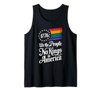 1776 We The People No Kings In America Orgullo Rainbow Camiseta sin Mangas