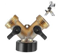 (1777) Conector en Y, conector de manguera, grifo doble para lavadora, distribuidor en Y de 2 vías,