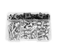 177pcs Tornillos de motocicleta Kit de pernos de carenado Universal M5 M6 Apto para motos deportivas(Plata)