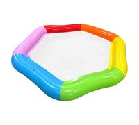 177x157cm Hexagonal Inflatable Pool Float Bed - Colorful Water Lounger Mat, Relaxation Accessory | For Lake Sea Beach River Camping Indoor Outdoor Activities Women Men Use, Float Bed, Pool Lounger