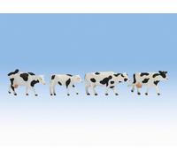17900 Noch 0 Set 4 Vacas Blancas Y Negras Escala 1:43