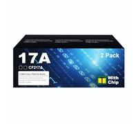 17A - Cartuchos de tóner de repuesto para HP 17A 17 X CF217A CF217X LaserJet Pro M102a M102W MFP M130a M130fn M130fw M130nw (2 unidades, con chip)