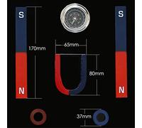 17cm alargado imán de anillo brújula grande en forma de U imán de herradura conjunto