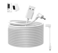 17ft/5.2m, 26.2ft/8m, 34ft/10.4m Ring Cámara Cable de alimentación USB y DC,Compatible con Ring Stick Up CamBattery/Ring Stick Up Cam Battery 3rd Gen/2nd Gen ,Ring Spotlight Cam Battery Cámara