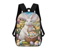 17inch A Vibrant Easter Card in Soft Pastel Tones with Accents of Gold And Pastel Pink. In The Ce Mochila Escolar Infantil Con Estampado 3D, Mochila Escolar Informal Para Niños De Primaria Y Secundari