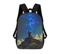 17inch Bride And Groom Under The Galaxy Mochila Escolar Infantil Con Estampado 3D, Mochila Escolar Informal Para Niños De Primaria Y Secundaria