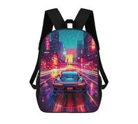 17inch Neon City Speed Mochila Escolar Infantil Con Estampado 3D, Mochila Escolar Informal Para Niños De Primaria Y Secundaria
