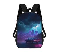 17inchMochila City Lights And Thunderstorms Mochila Escolar Impresa En 3D Para Niños Y Niñas, Mochila Para Portátil Para Niños/estudiantes/adultos