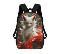 17inchMochila Red And Art Fox Mochila Escolar Impresa En 3D Para Niños Y Niñas, Mochila Para Portátil Para Niños/estudiantes/adultos