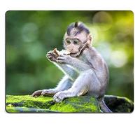 17P04871 Tapetes pequeños Bebé Mono en el Bosque de Monos de Ubud Bali Indonesia Estera Personalizada Computadora de Escritorio para computadora portátil Juego Alfombrilla de ratón