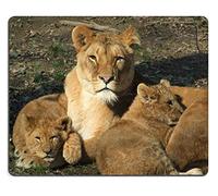 17P17557 Creatividad Alfombrilla de ratón para Juegos Alfombra para Foto Gratis Lion Mama Mujer Zoo Animales Material de Caucho Natural