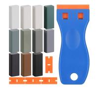 17pcs Cera Reparación Madera, Alta Dureza Masilla Madera, Reparador Arañazos Parquet con Espátula, Fundible en Caliente Kit Reparación Suelo Laminado para Suelo de Parquet Arañazos Muebles (Gris)