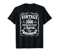 17th Birthday Classic Born In 2008 Original Vintage Camiseta