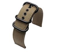 18 20 22 mm 24 Correa de reloj lona liberación rápida for hombres Compatible con Citizen SEIKO Tissot Timex Hamilton caqui Pulsera anillo metal(Army Green black,22mm)