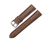 18-22mm Elegante reloj de cuero de cocodrilo Pulsera Hebilla de pasador Correa de reloj Accesorios de repuesto para cuarzo digital, reloj de cuarzo analógico, 18mm