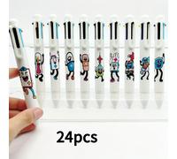 18/24 piezas Bolígrafos de 6 colores con temática médica, Bolígrafos de médica, , Libro de registros médicos, Bolígrafos de 6 en 1 con
