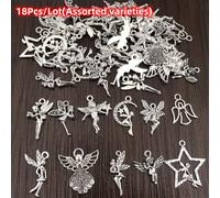 18/48 piezas/ de colgantes de ángel plateados con aleatorio para la fabricación de joyería decorativa, como pendientes, collares y pulseras hechos a